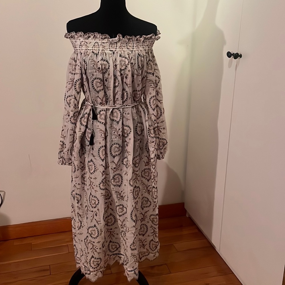 💓Zimmerman off shoulder dress embroidered pockets& long sleeve